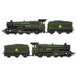 372-031A - GWR 4073 'Castle' 5015 'Kingswear Castle' BR Lined Green (Early Emblem)