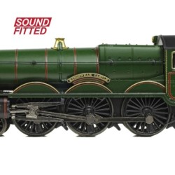 372-031ASF - GWR 4073 'Castle' 5015 'Kingswear Castle' BR Lined Green (Early Emblem) SOUND FITTED