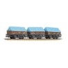 377-491 - 5 Plank China Clay 3-Wagon Pack BR Bauxite (TOPS) with Tent Canopy WEATHERED