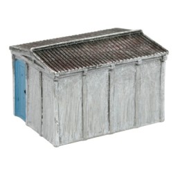 42-036 - Sectional Lineside Hut - Blue Door