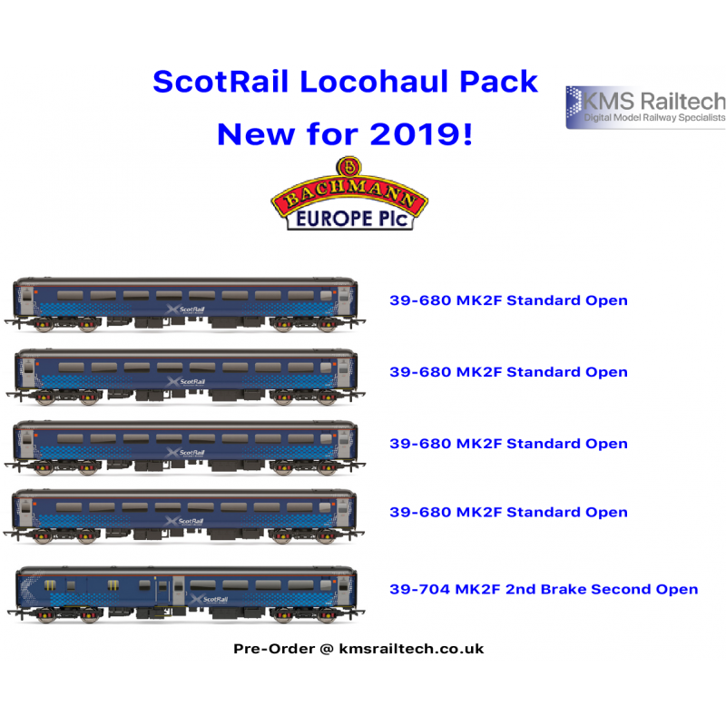 KMS ScotRail Locohaul Bachmann - - ScotRail Locohaul Coach Pack 1 (Bachmann)