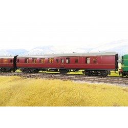Maroon Coach Set A w CW Bogies - Darstaed 7mm Finescale O Gauge Mk1 Coaches Set A (4 Coaches) Maroon Livery with Commonwealth Bo