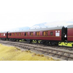 Maroon Coach Set A w CW Bogies - Darstaed 7mm Finescale O Gauge Mk1 Coaches Set A (4 Coaches) Maroon Livery with Commonwealth Bo