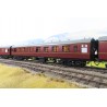 Maroon Coach Set A w CW Bogies - Darstaed 7mm Finescale O Gauge Mk1 Coaches Set A (4 Coaches) Maroon Livery with Commonwealth Bo